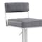 Armen Living Michele Swivel Adjustable Height Gray Faux Leather and Brushed Stainless Steel Bar Stool LCMISWBABSGR - alternate 5